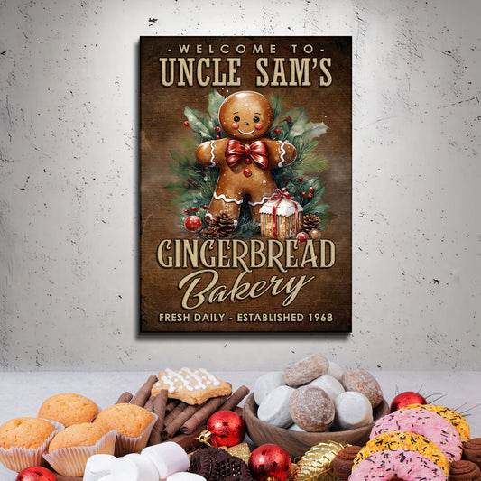 Fresh Daily Gingerbread Bakery Sign