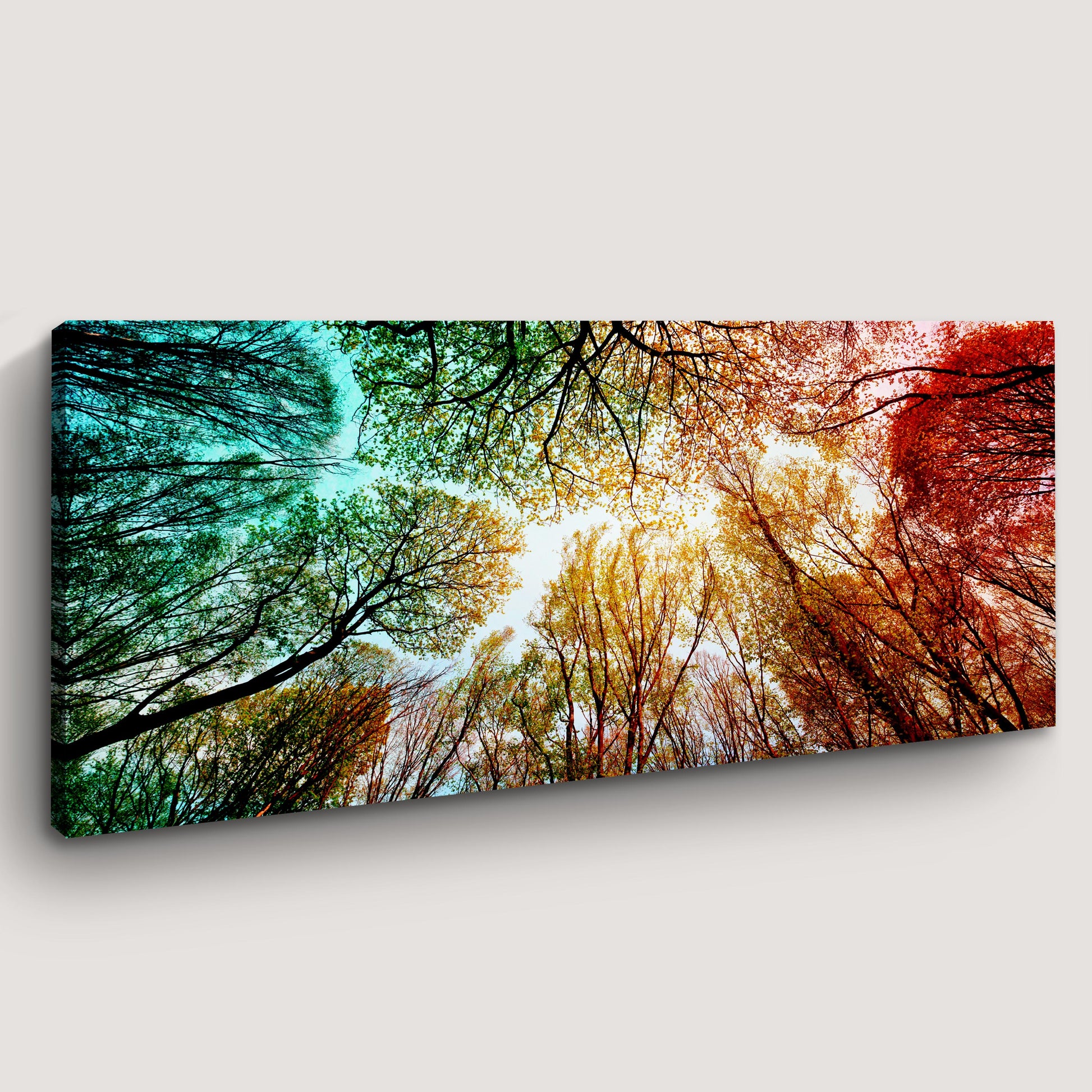 Rainbow Treetop Canvas Wall Art