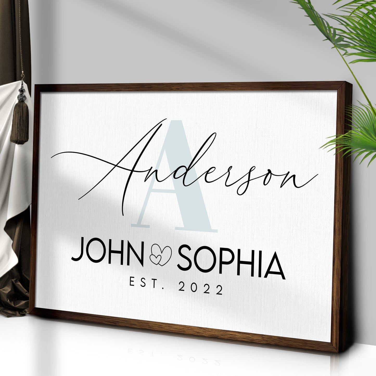 Monogram Couple Sign