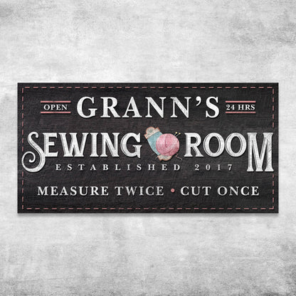 Measure Once Cut Twice Sewing Room Sign
