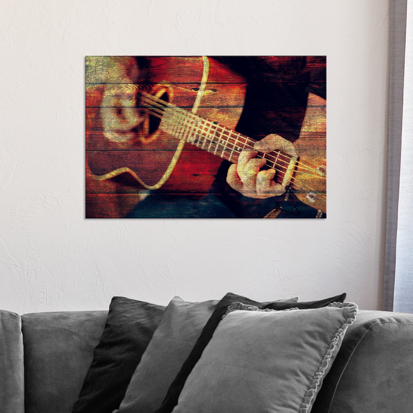 Guitar Grunge Canvas Wall Art