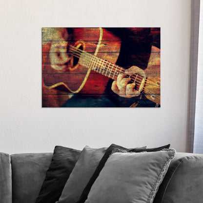 Guitar Grunge Canvas Wall Art