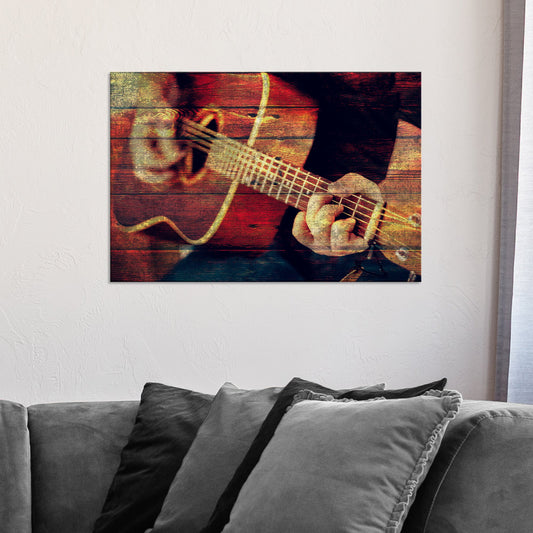 Guitar Grunge Canvas Wall Art