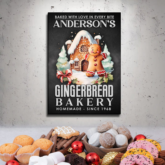Baked With Love In Every Bite Gingerbread Bakery Sign