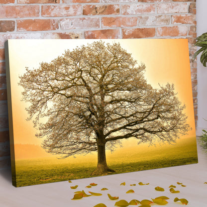 Golden Oak Tree Canvas Wall Art
