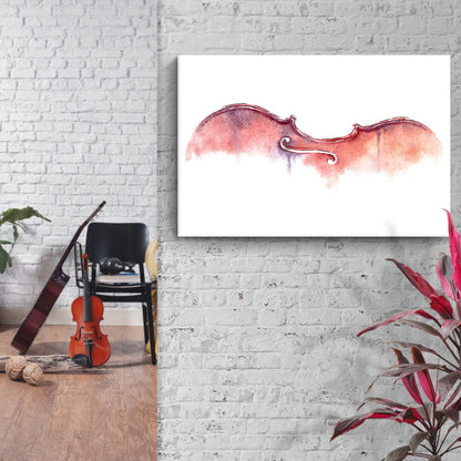 Violin Watercolor Canvas Wall Art