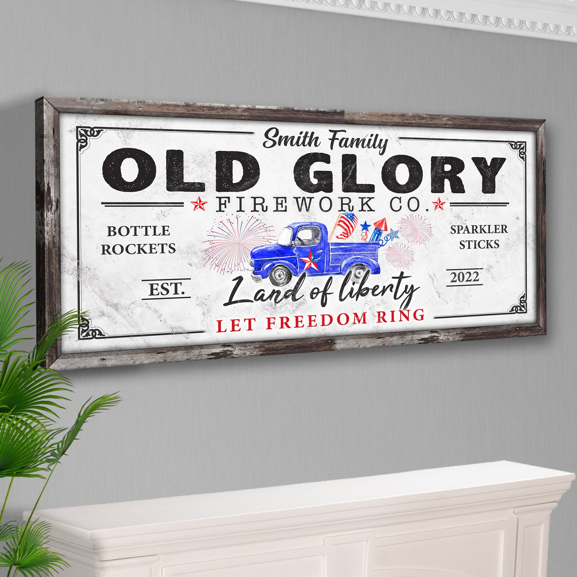Old Glory Firework Co Let Freedom Ring Sign