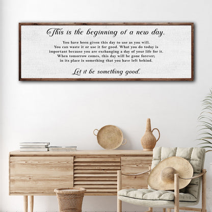 Beginning Of A New Day Sign