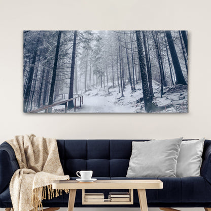 Spruce Forest Snowfall Canvas Wall Art