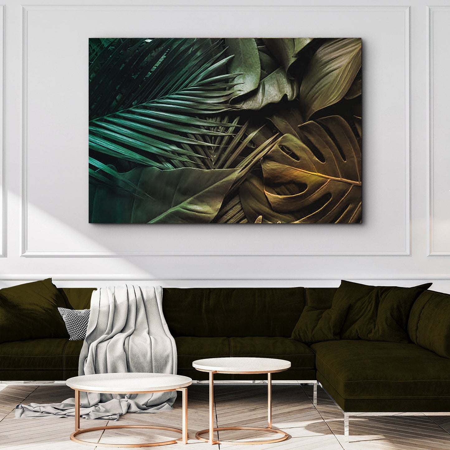 Tropical Monster Leaves Canvas Wall Art