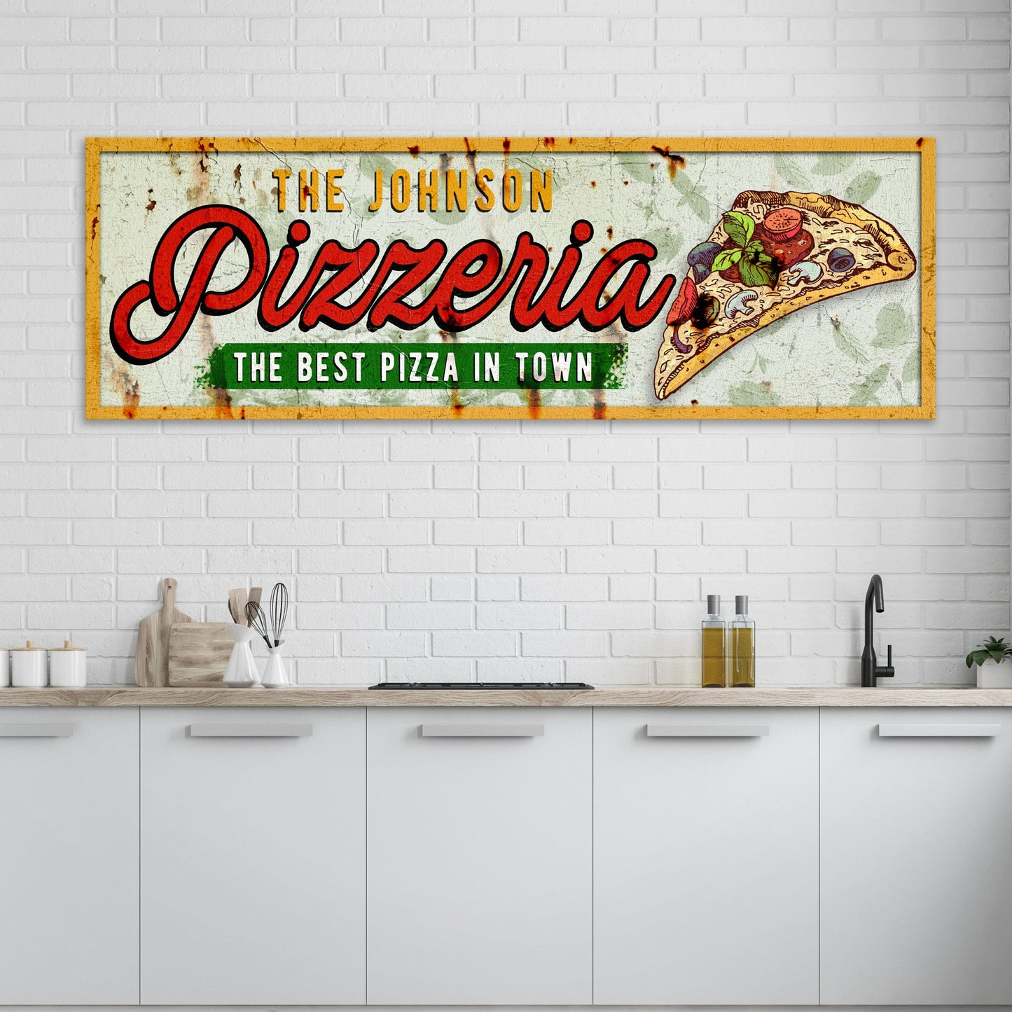 The Best Pizza In Town Pizzeria Sign