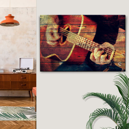 Guitar Grunge Canvas Wall Art