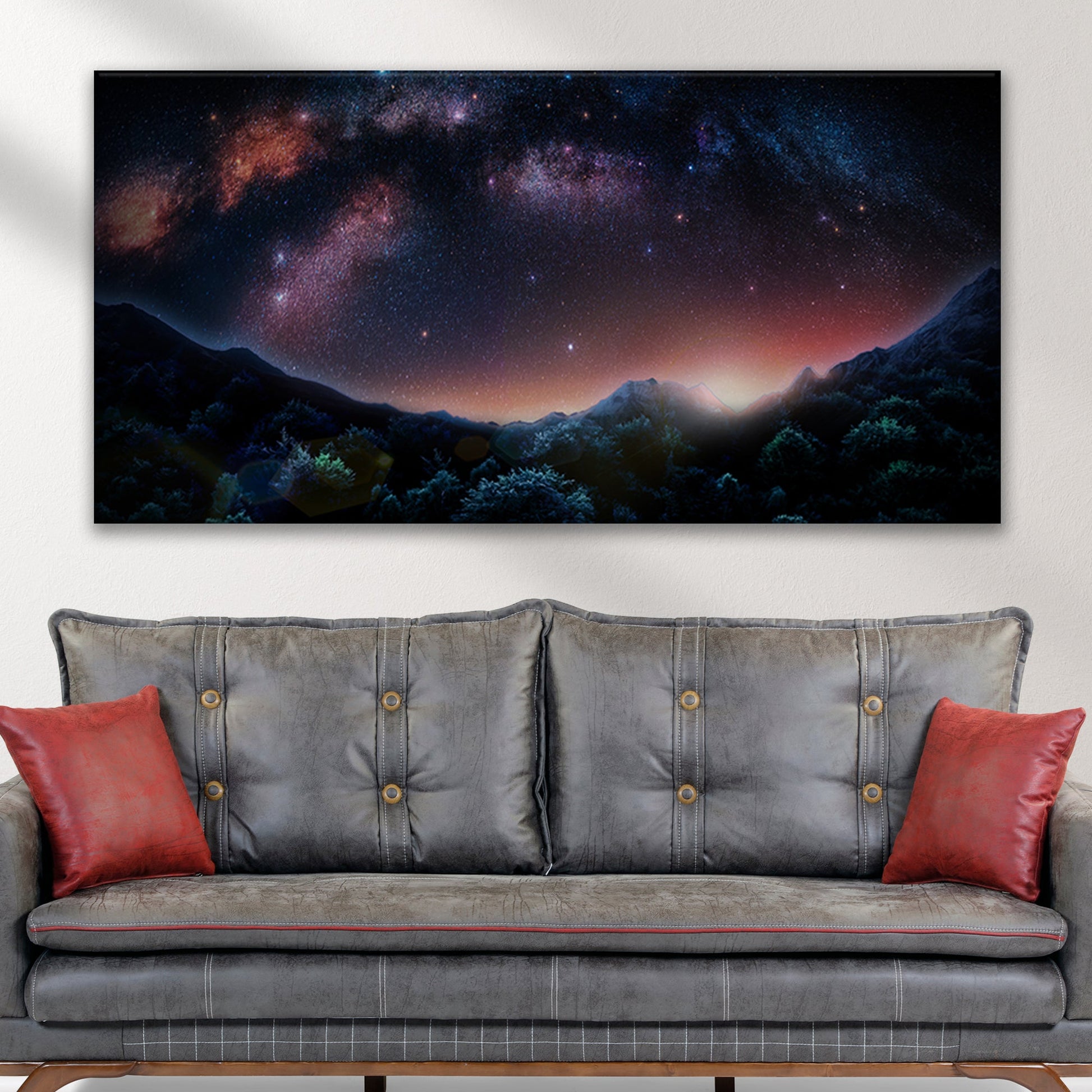 Forest And Astronomy Canvas Wall Art