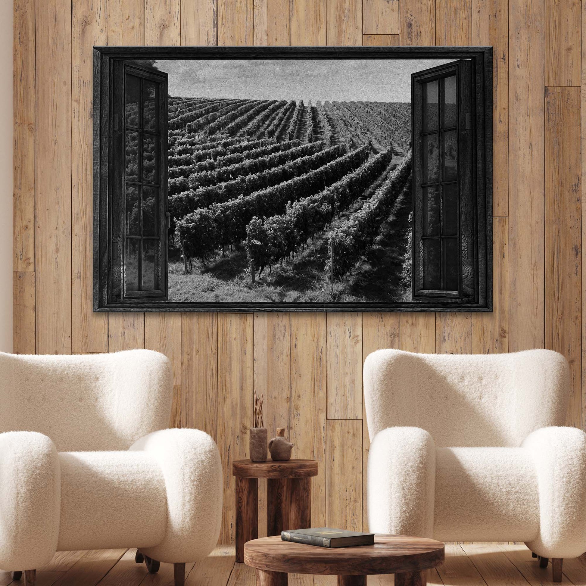 Vineyard Window Canvas Wall Art II