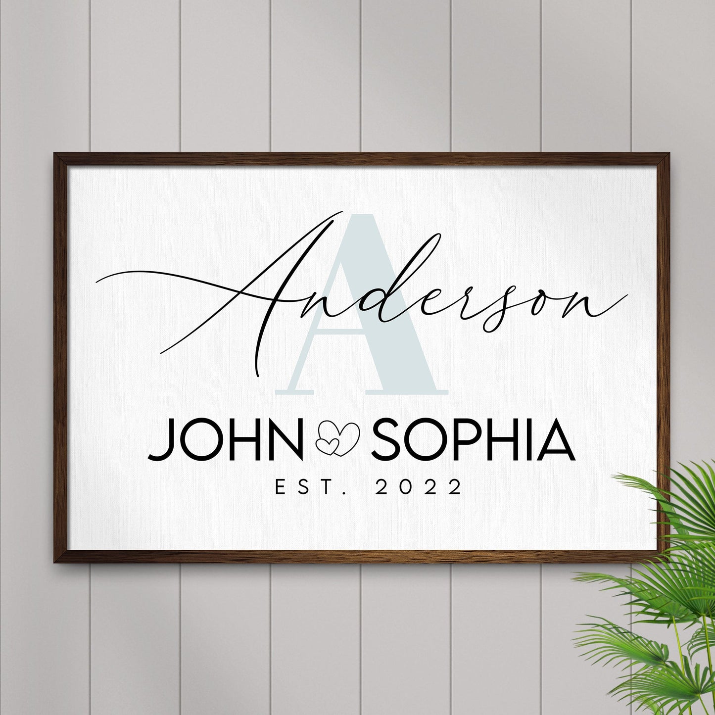 Monogram Couple Sign