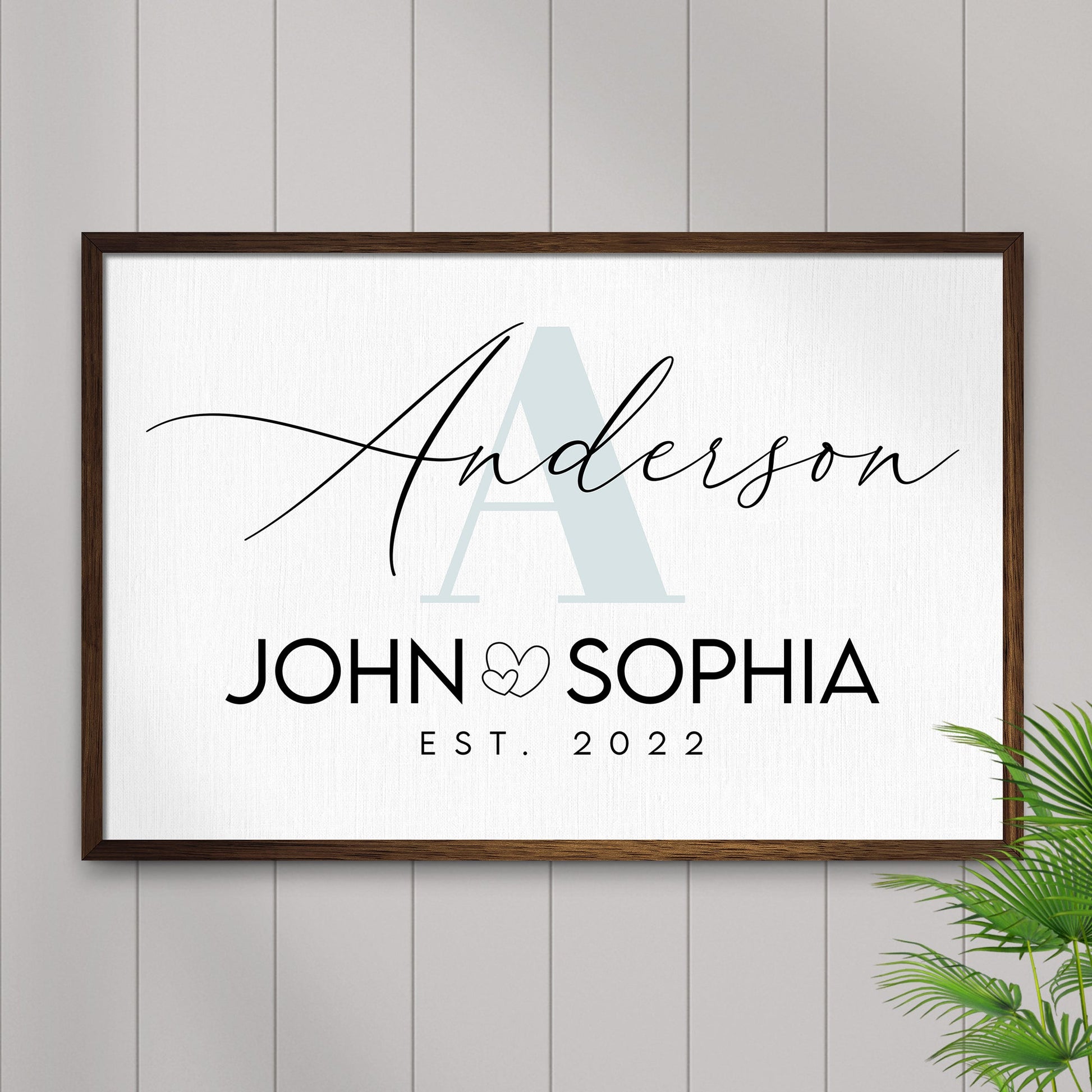 Monogram Couple Sign