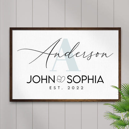 Monogram Couple Sign