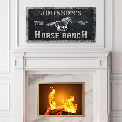 Family Horse Ranch Sign IV
