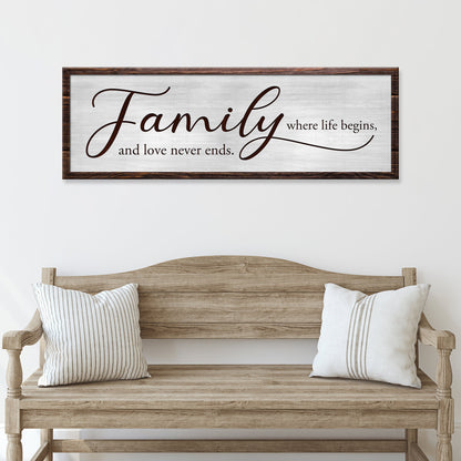 Where Life Begins Family Sign