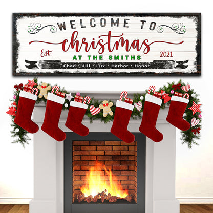 Welcome To Christmas Sign