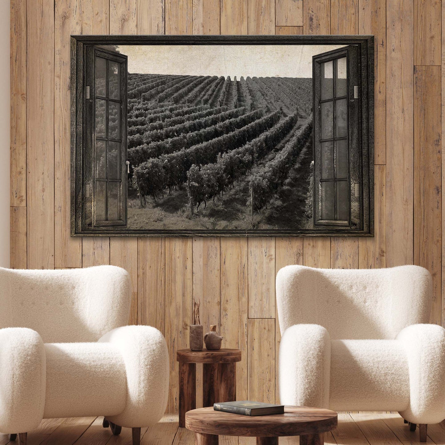 Vineyard Window Canvas Wall Art II