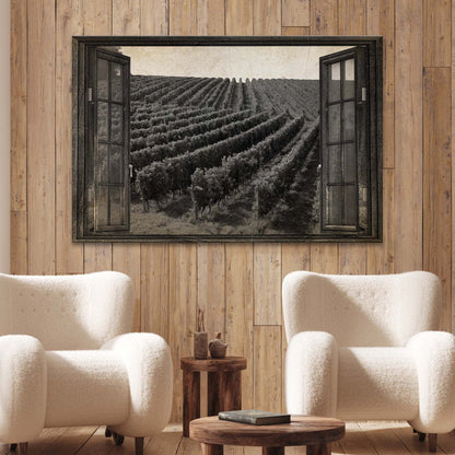 Vineyard Window Canvas Wall Art II
