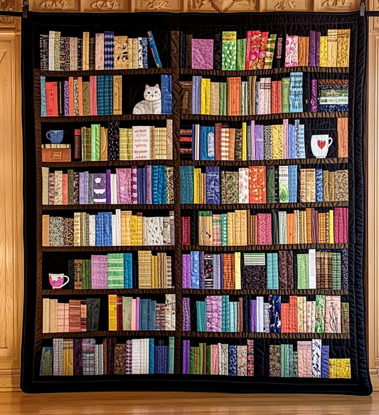 The Bookshelf Beauty Quilted Blanket - Throw (55" x 60")