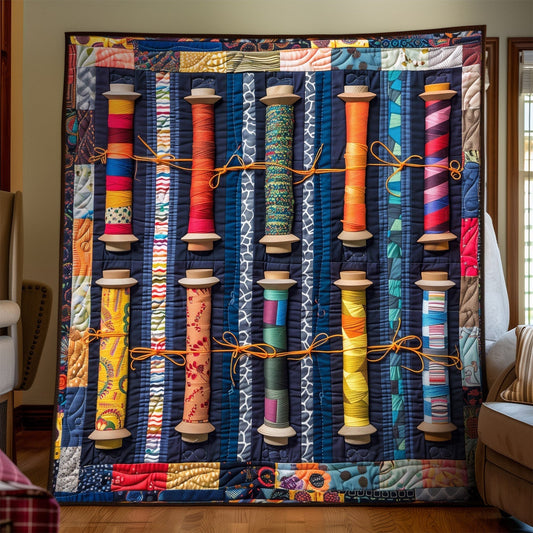 Threaded Beauty Quilted Blanket - Throw (55" x 60")