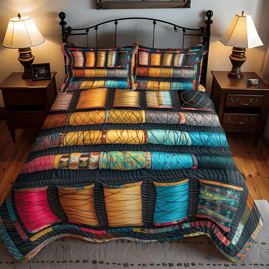 Threads of Joy 3-Piece Quilted Bedding Set - Single (59" x 70")