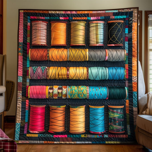 Threads of Joy Quilted Blanket - Throw (55" x 60")