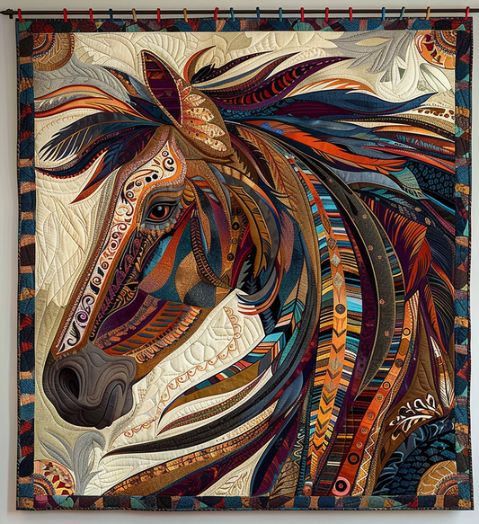 Thundering Hooves Quilted Blanket - Throw (55" x 60")