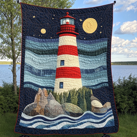 Tidal Illuminations Quilted Blanket - Throw (55" x 60")