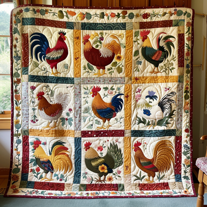 Throw (55'' x 60'') /Timeless Clucker Quilted Blanket