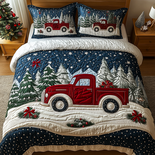 Timeless Truckload 3-Piece Quilted Bedding Set - Single (59" x 70")