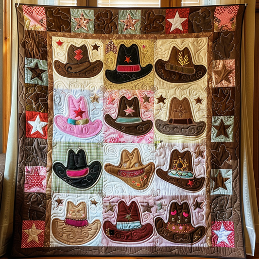 Trailblazer's Hat Quilted Blanket - Throw (55" x 60")