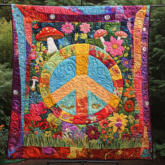 Tranquil Blooms Quilted Blanket - Throw (55" x 60")