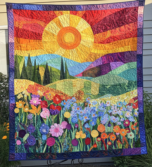 Tranquil Landscape Tapestry Quilted Blanket - Throw (55" x 60")