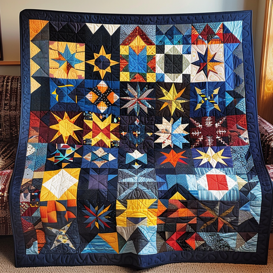 Tribal Elegance Quilted Blanket - Throw (55" x 60")