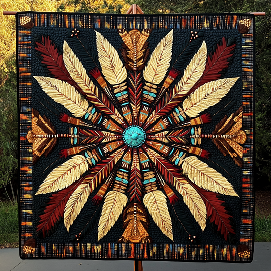 Tribal Totem Majesty Quilted Blanket - Throw (55" x 60")