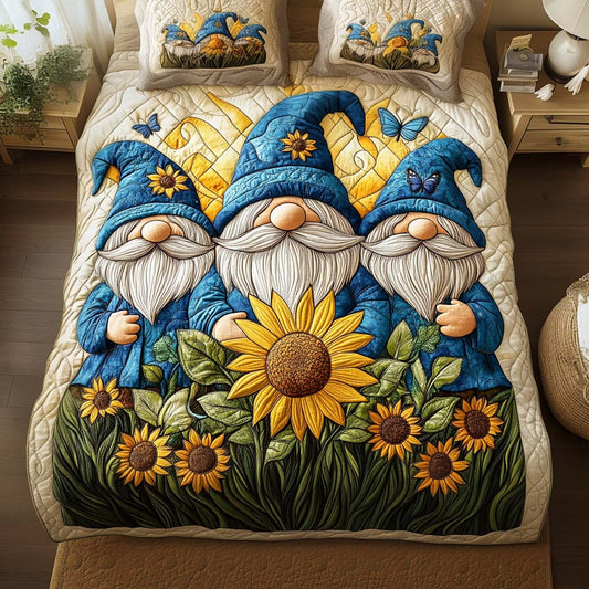 Triple Delight 3-Piece Quilted Bedding Set - Single (59" x 70")