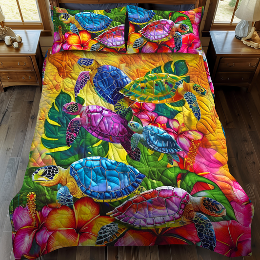 Tropical Paradise 3-Piece Quilted Bedding Set - Single (59" x 70")