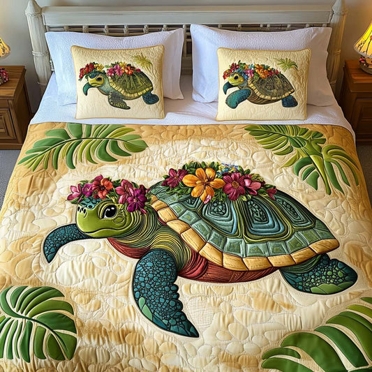 Tropical Glow 3-Piece Quilted Bedding Set - Single (59" x 70")