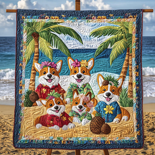 Tropical Tails Adventure Quilted Blanket - Throw (55" x 60")