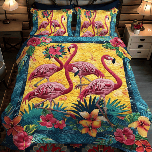 Tropical Tranquility 3-Piece Quilted Bedding Set - Single (59" x 70")