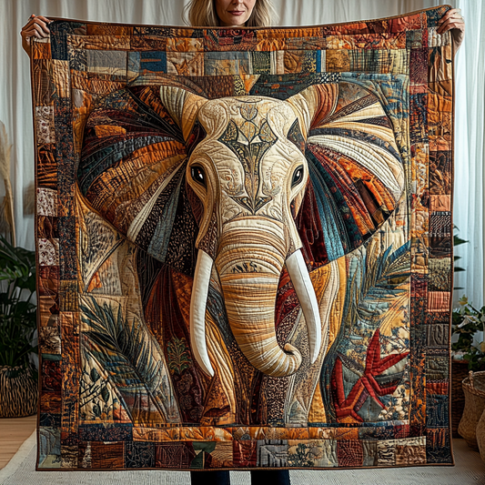 Trunked Majesty Quilted Blanket - Throw (55" x 60")