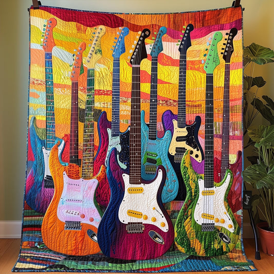 Tuned Frequencies Quilted Blanket - Throw (55" x 60")