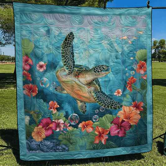 Turtle Cove Quilted Blanket - Throw (55" x 60")