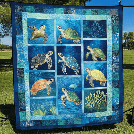 Turtle Bay Comfort Quilted Blanket - Throw (55" x 60")