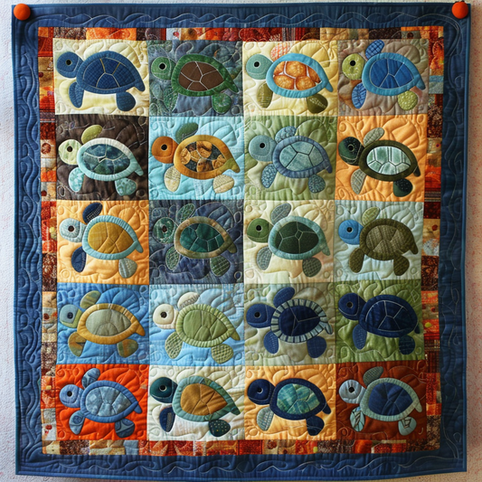 Turtley Cozy Quilted Blanket - Throw (55" x 60")