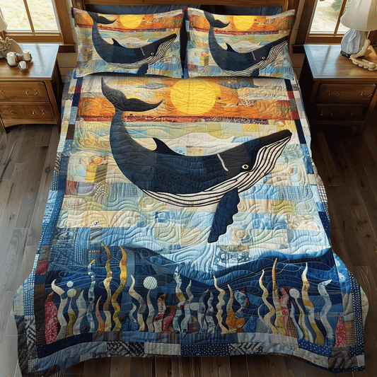 Twilight Tail Dance 3-Piece Quilted Bedding Set - Single (59" x 70")